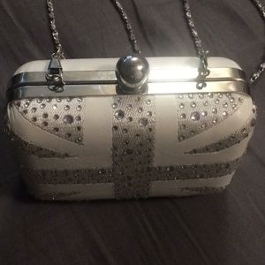 British rhinestone purse